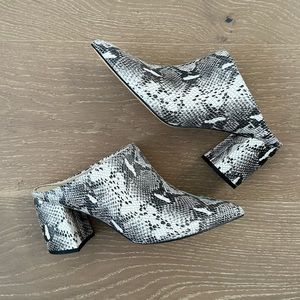 Marc Fisher Snakeskin Mules
